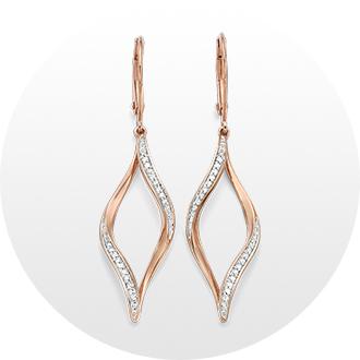 JCPenney FINE JEWELRY 1/4 CT. T.W. White & Color-Enhanced Champagne Diamond  Double-Drop Earrings - ShopStyle Clothes and Shoes