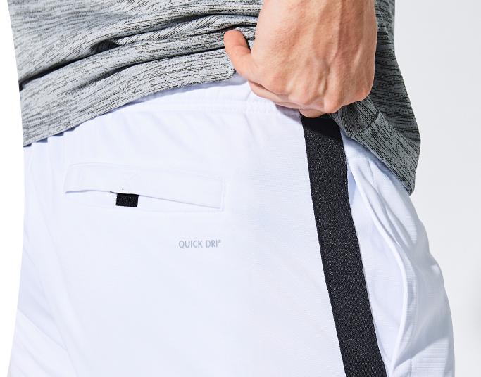 No sweat! Quick-Dri moisture-wicking styles prevent chafing for optimal comfort.