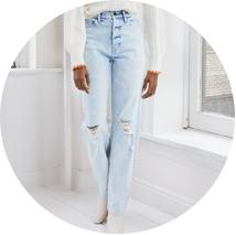 Blue spice padded store jeans