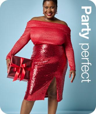 Jcpenney plus size red dresses best sale