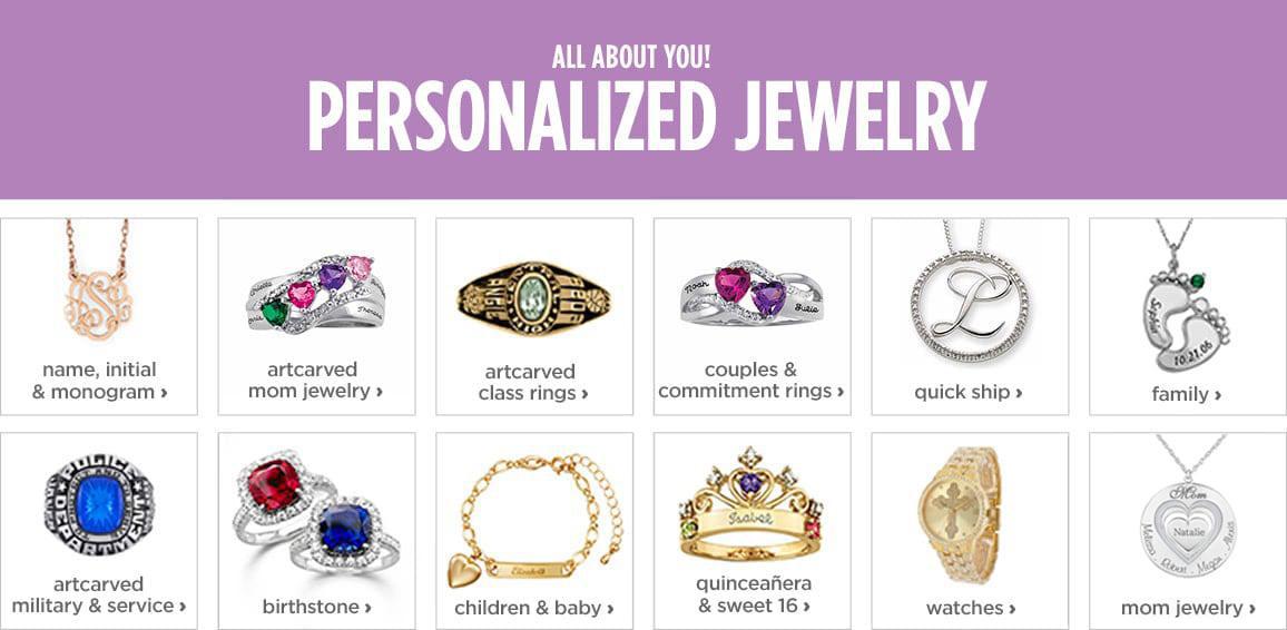 Personalized Jewelry, Pendant Necklaces & Rings
