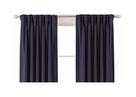 Pinch pleats are hung with clip rings pin hooks or back tabs