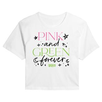 Pink & Green Forever Cropped Graphic T-Shirt