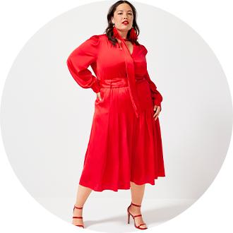 Jcpenney red dress hot sale plus size