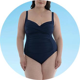 Swim Solutions Womens One-Piece Swimsuits in Womens Swimsuits