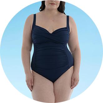 Penneys plus size store swimsuits