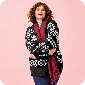 Plus size sweaters on sale jcpenney