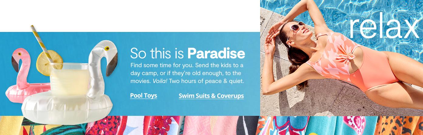 Pool Toys and Swimsuits & Cover Ups