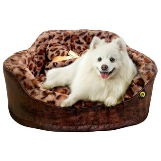 Precious Tails Leopard Brown Pet Bed
