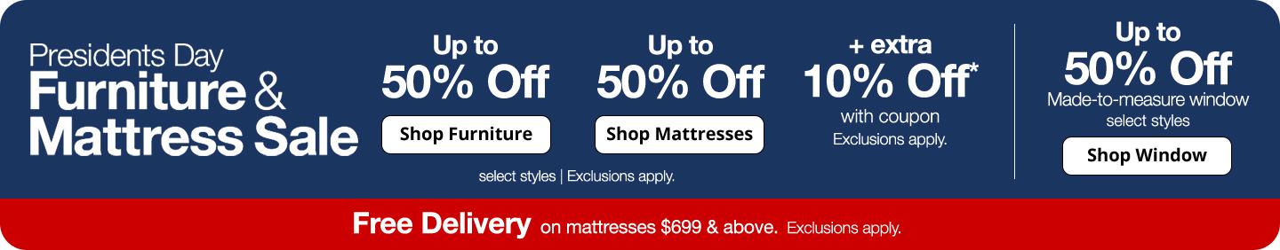 Presidents Day Furniture & Mattress sale