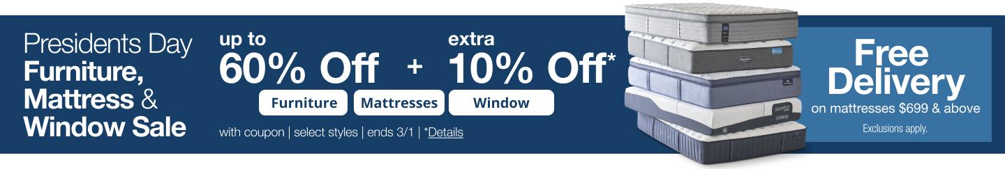 Presidents Day Furniture Mattress Window