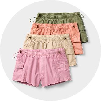 No Boundaries Juniors Pull-On Shorts, 3-Pack