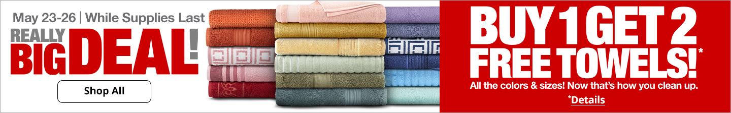 Really Big Deal! Buy 1 Get 2 Free Towels!*