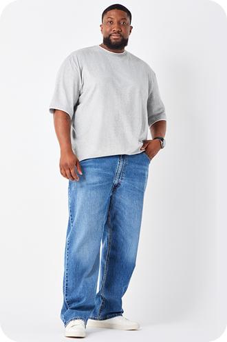 Men's Jeans Men Long Pants Stretch Summer Denim Trousers Plus Size  Oversized High Waist Mens Classic Jean Pants,Blue,30 at  Men's  Clothing store