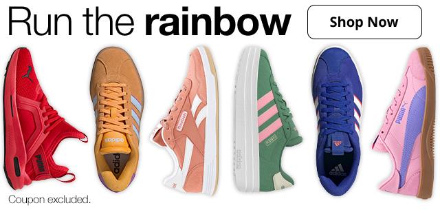 Colorful Rainbow sport sneakers for girls and women, sport shoes, offers outdoors footwear, christmas gift, birthday gift