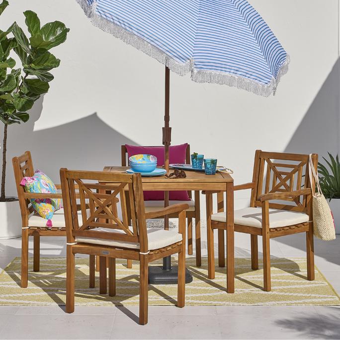 Safavieh Del Mar 5-pc Square Dining Set