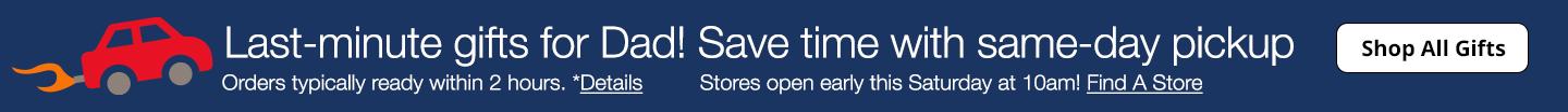 Save time with same-day pickup