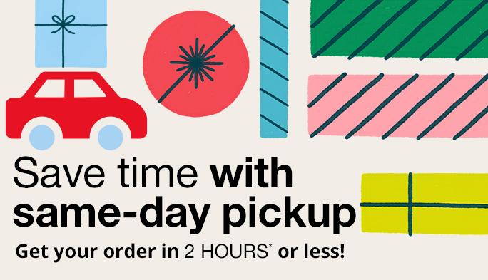 Save time with same-day pickup