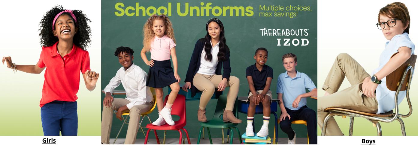 School Uniforms. Izod Thereabouts girls boys
