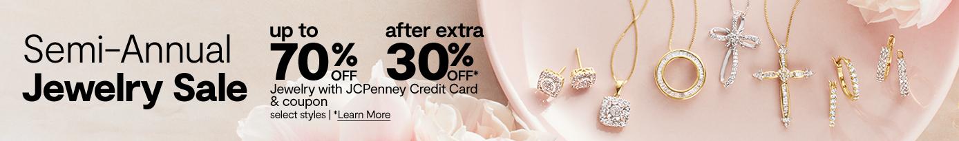 Semi Annual Jewelry Sale up to 70% off after extra 30% off jewelry with JCP credit card & coupon select styles learn more