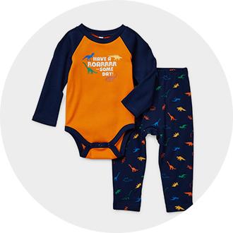 Carter's Baby Boys' 2-Piece Pants Set Outfit - gray multi, 6 - 9 months  (Newborn)