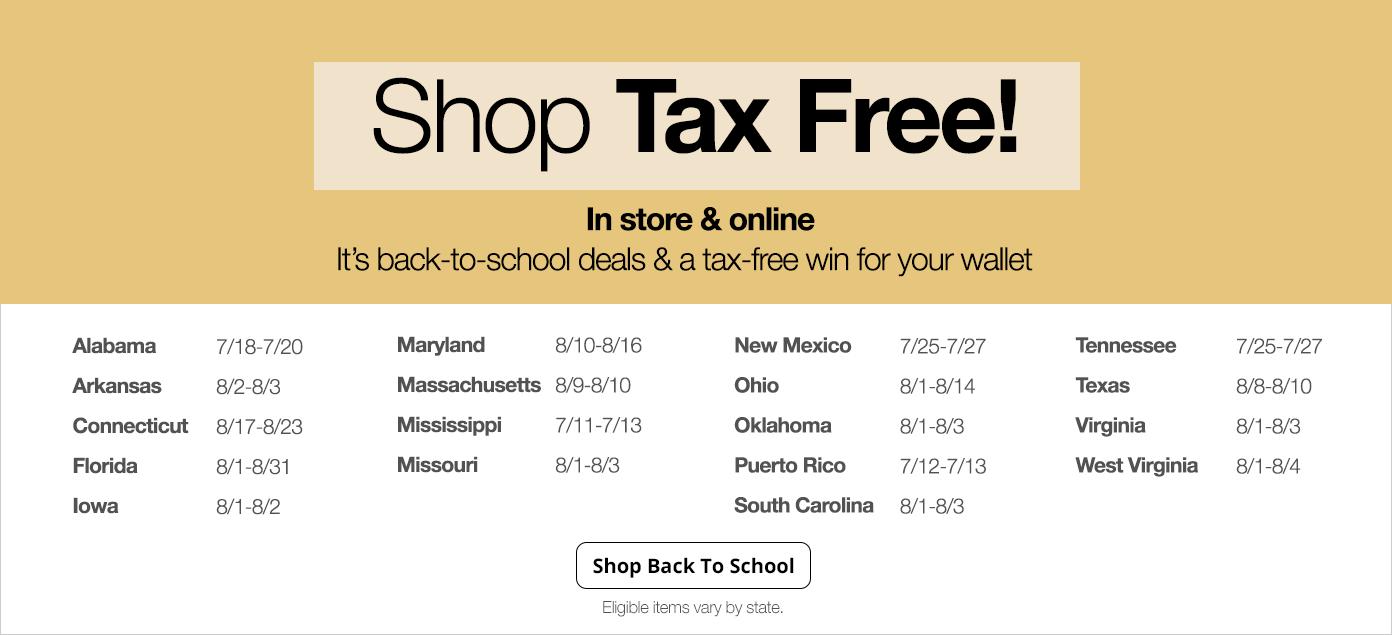 Shop Tax Free!