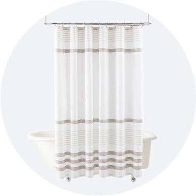 Shower Curtains For Rods Liners, Gray Blue Beige Shower Curtain