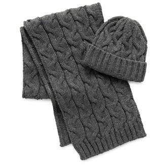 SJB Cable Knit Hat and Scarf