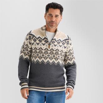 SJB Fairisle Mens Quarter-Zip