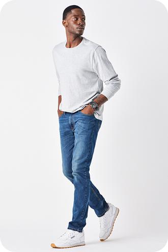 Young guys in skinny clearance jeans