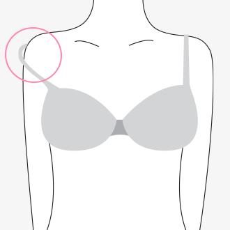 Slipping Straps Tighten the strap so that one finger can fit beneath it. Your bra should fit well on the last hook.
