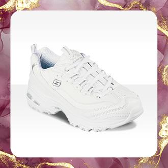 Skechers D'Lites Fresh Start Womens Sneakers-JCPenney, Color: Whitesilver