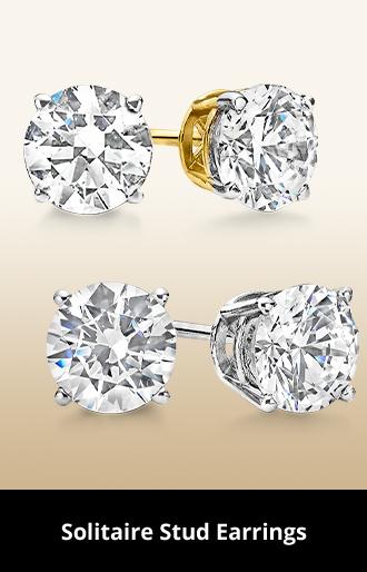 solitaire stud earrings