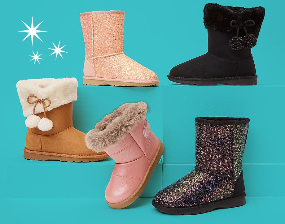 Sparkle all the way See how she shines  in cute & cozy boots. shop girls boots