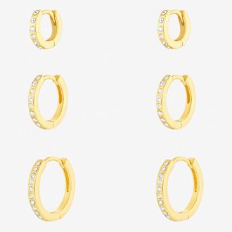 Sparkle Allure 3 Pair Earring Set