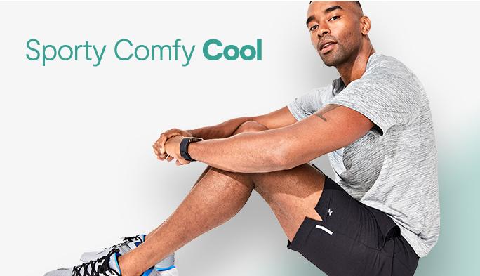 Sporty comfy cool mens activewear