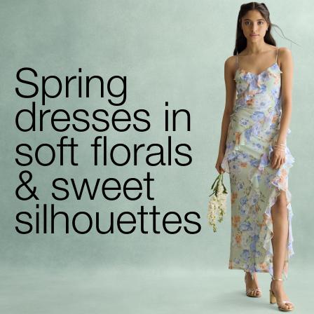 spring dresses in soft florals