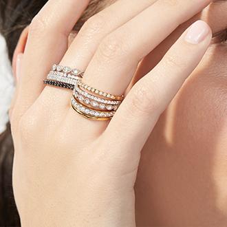 Stack Hack: Elevate your look by adding a touch  of sparkle with diamonds.