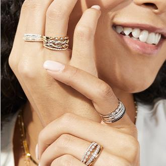 Stack Hack: Experiment by mixing heavy  and dainty styles.
