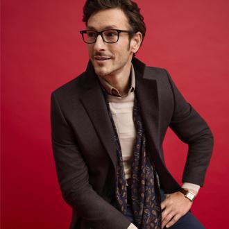 Stafford Mens Topcoat With Scarf