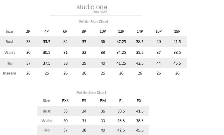 Size Chart – Petite Studio