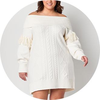 Jcpenney plus size sweater dresses hotsell