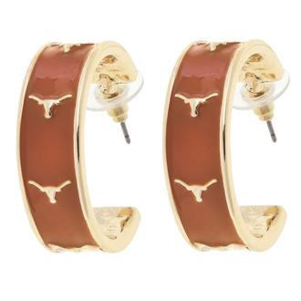 Texas Longhorns Logo Hoop Earrings