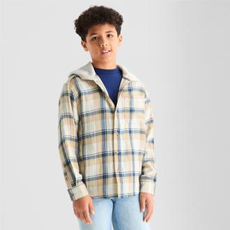 Thereabouts Boys Hooded Button-Down Shirt