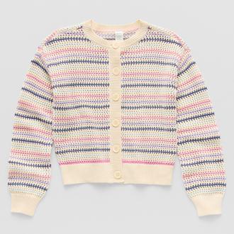 Thereabouts Girls Striped Cardigan