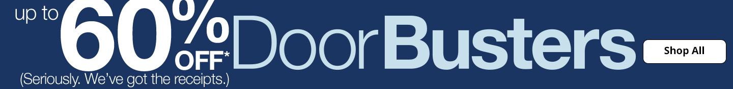 Up to 60% Off* DoorBusters