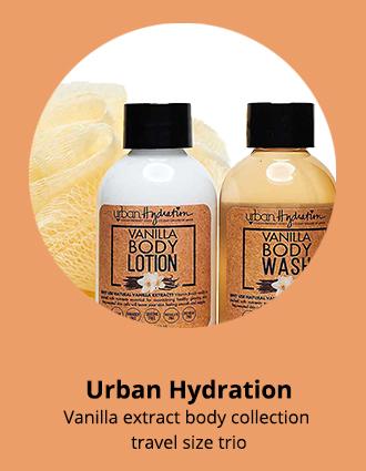 Urban Hydration Vanilla extract body collection  travel size trio