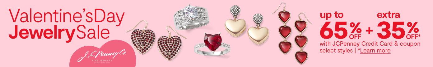 Valentine's Day Jewelry Sale up to 65% off + extra 35% off with JCPenney Credit Card & coupon select styles | *Learn More