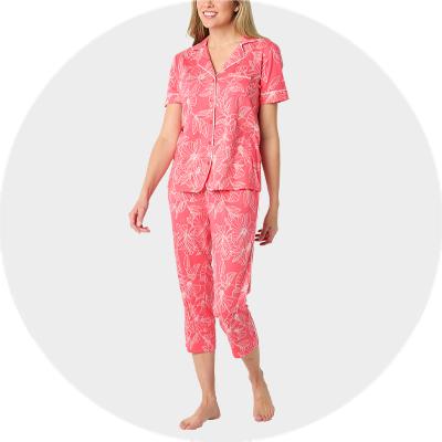 Cuddl Duds Women's Printed 3/4-Sleeve Pajamas Set - Macy's