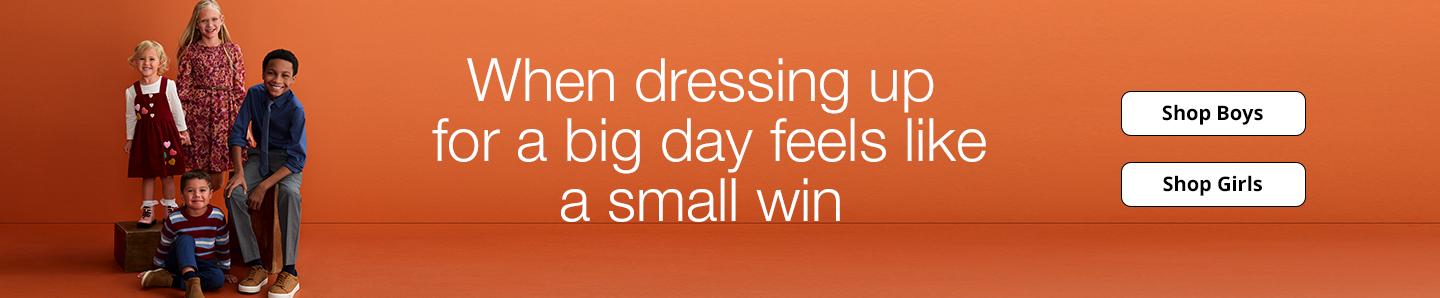When dressing up for a big day feels like a small win